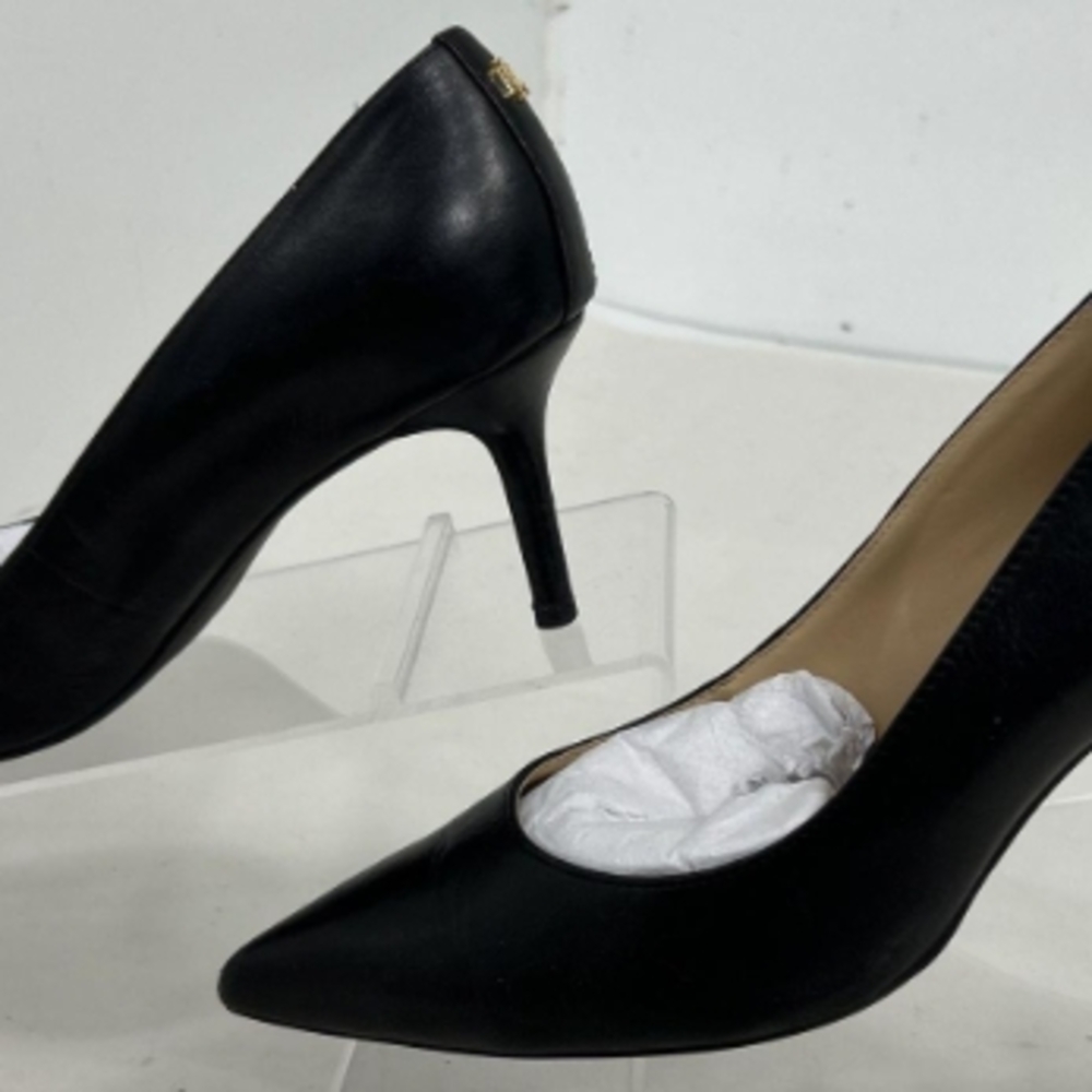 Ralph Lauren Black Leather Heels - Picture 3 of 4